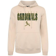 Khaki St. Louis Cardinals Levelwear Podium Protect Pullover Hoodie
