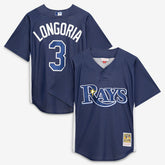 Navy Evan Longoria Tampa Bay Rays Mitchell & Ness Authentic Batting Practice Jersey