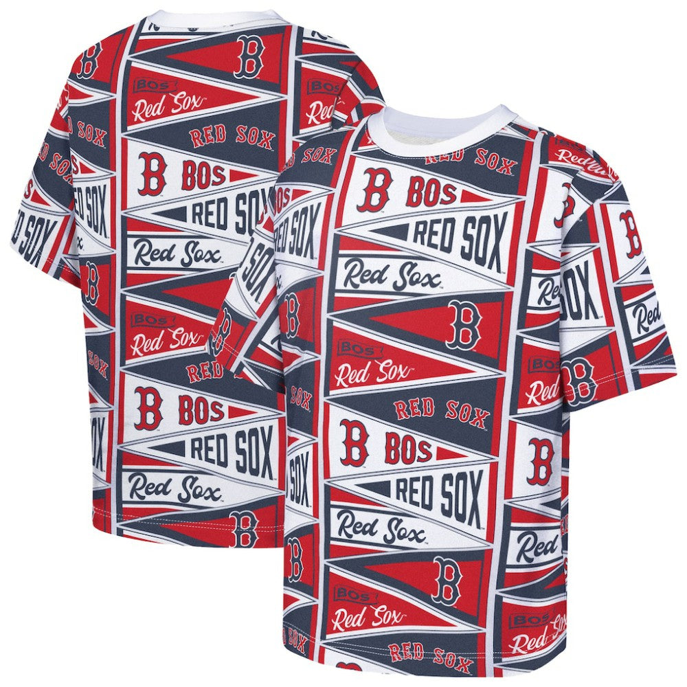Red Boston Red Sox Outerstuff Youth All-Over Pennant T-Shirt