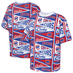 Red Chicago Cubs Outerstuff Youth All-Over Pennant T-Shirt