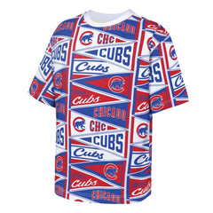 Red Chicago Cubs Outerstuff Youth All-Over Pennant T-Shirt
