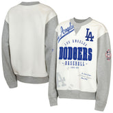 Cream/Gray Los Angeles Dodgers Outerstuff Youth Big League Power Hit Fleece Sweatshirt