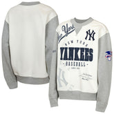 Cream/Gray New York Yankees Outerstuff Youth Big League Power Hit Fleece Sweatshirt
