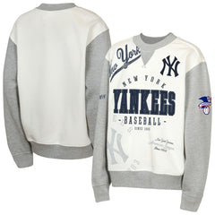 Cream/Gray New York Yankees Outerstuff Youth Big League Power Hit Fleece Sweatshirt