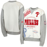 Cream/Gray Philadelphia Phillies Outerstuff Youth Big League Power Hit Fleece Sweatshirt