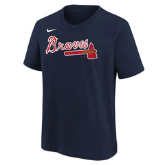 Athletic Navy Atlanta Braves Nike Youth Wordmark T-Shirt