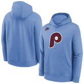 Light Blue Philadelphia Phillies Nike Youth Club Fleece Hoodie
