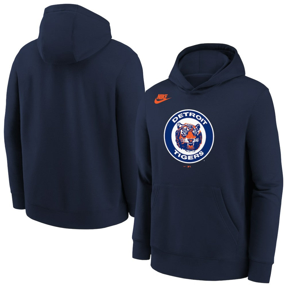Athletic Navy Detroit Tigers Nike Youth Club Fleece Hoodie
