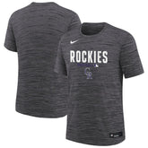 Black Colorado Rockies Nike Youth Authentic Collection Velocity Dri-FIT T-Shirt