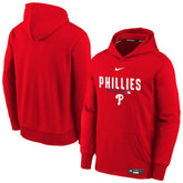 Red Philadelphia Phillies Nike Youth Authentic Collection Therma-FIT Hoodie