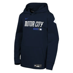 Navy Detroit Tigers Nike Youth Authentic Collection City Connect Therma-FIT Hoodie