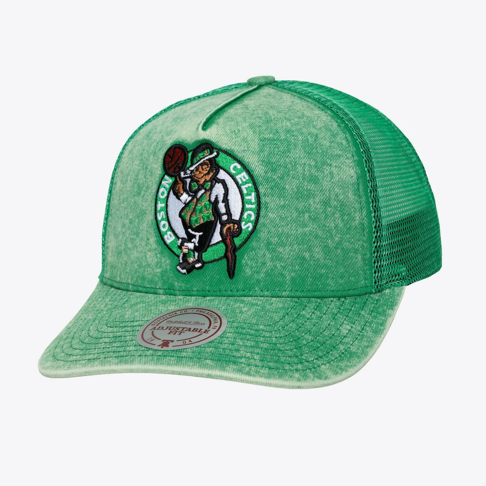 Mitchell & Ness Boston Celtics Gameday Snow Wash Adjustable Trucker Hat