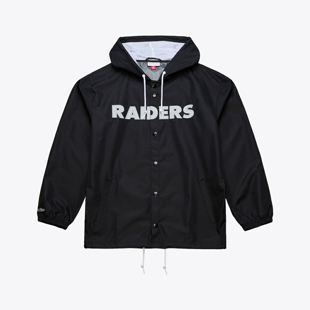Coaches Full-Snap Hooded Windbreaker Jacket - Las Vegas Raiders Jackets