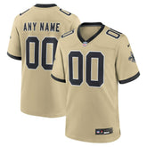 Youth Gameday Golds Alternate Custom Game Jersey - New Orleans Saints Jerseys