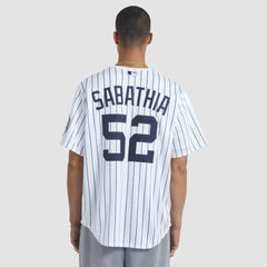 White CC Sabathia New York Yankees Nike 2025 Baseball Hall of Fame Name & Number Retired Replica Jersey