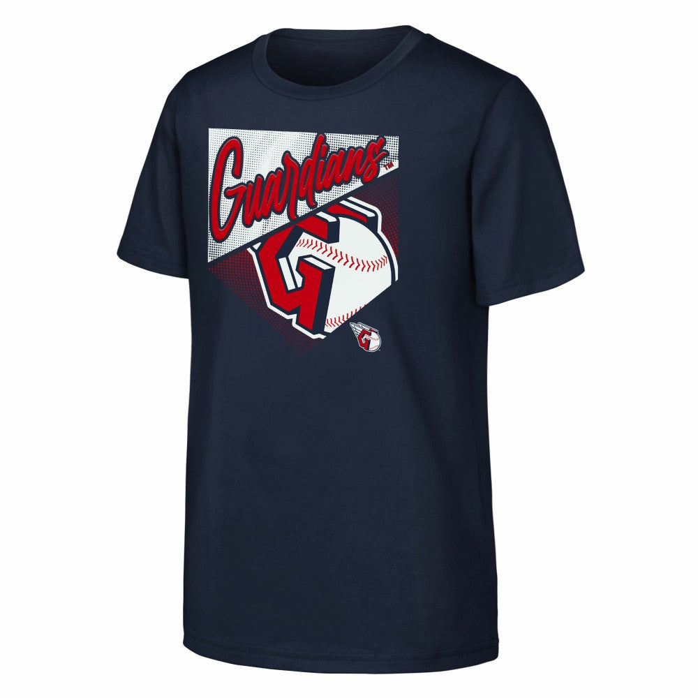 Navy Cleveland Guardians Outerstuff Youth Prime Plate T-Shirt