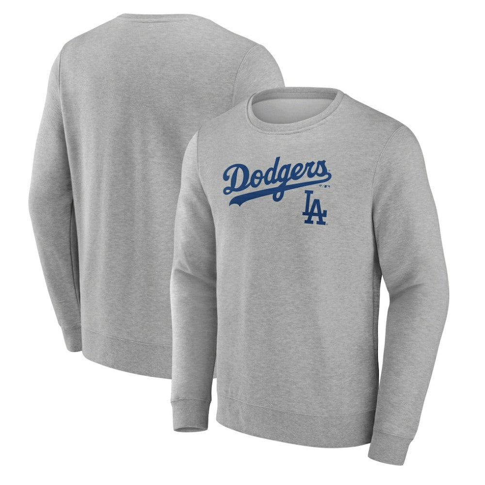 Gray Los Angeles Dodgers Team Lockup Sweatshirt