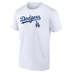 White Los Angeles Dodgers Team Lockup T-Shirt