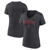 Charcoal Arizona Diamondbacks Women's Team Lockup V-Neck T-Shirt