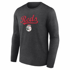Charcoal Cincinnati Reds Team Lockup Long Sleeve T-Shirt