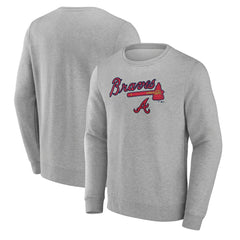 Gray Atlanta Braves Team Lockup Sweatshirt