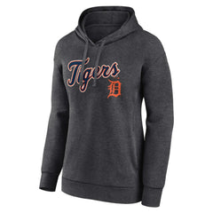 Charcoal Detroit Tigers Women's Team Lockup Hoodie