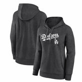 Charcoal Los Angeles Dodgers Women's Team Lockup Hoodie