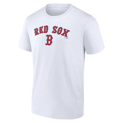 White Boston Red Sox Team Lockup T-Shirt