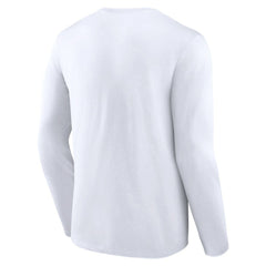 White Chicago Cubs Team Lockup Long Sleeve T-Shirt