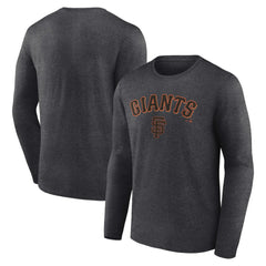 Charcoal San Francisco Giants Team Lockup Long Sleeve T-Shirt