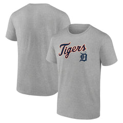 Heather Gray Detroit Tigers Team Lockup T-Shirt