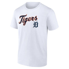 White Detroit Tigers Team Lockup T-Shirt