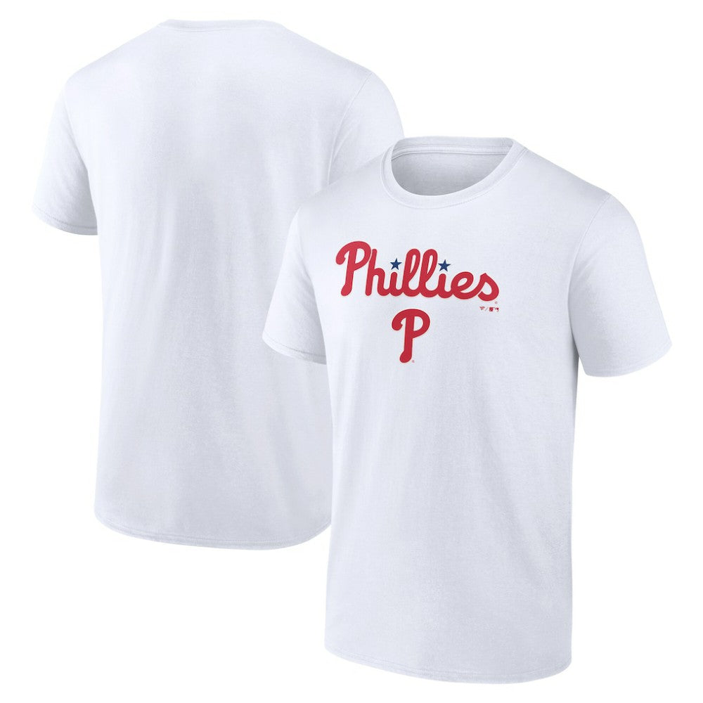 White Philadelphia Phillies Team Lockup T-Shirt