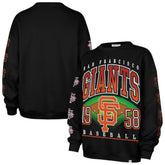 Black San Francisco Giants '47 Women's Trendy Team Go Big Oversized Sweatshirt