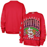 Red St. Louis Cardinals '47 Women's Trendy Team Go Big Oversized Sweatshirt