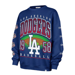 Royal Los Angeles Dodgers '47 Women's Trendy Team Go Big Oversized Sweatshirt