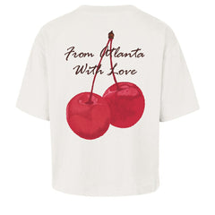 Cream Atlanta Braves '47 Women's Love Letter Reed City T-Shirt