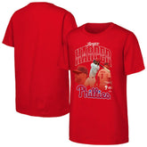 Red Bryce Harper Philadelphia Phillies Outerstuff Youth Triple Player Graphic T-Shirt