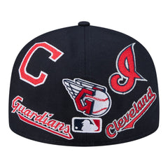 Navy Cleveland Guardians New Era All Over 59FIFTY Fitted Hat