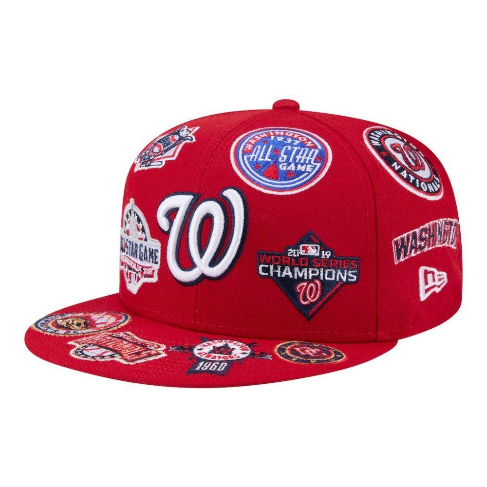 Red Washington Nationals New Era All Over 59FIFTY Fitted Hat