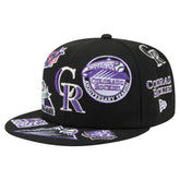 Black Colorado Rockies New Era All Over 59FIFTY Fitted Hat