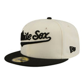 Cream Chicago White Sox New Era Two-Tone Stitch 59FIFTY Fitted Hat