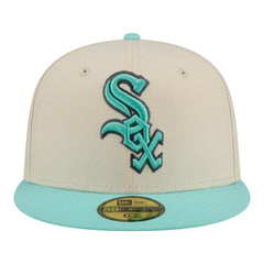 Light Beige/Turquoise Chicago White Sox New Era Two-Tone Color Pack 59FIFTY Fitted Hat