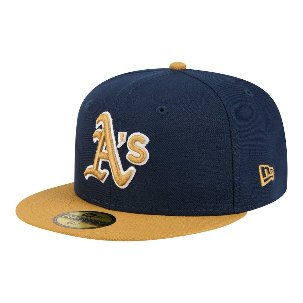Navy/Khaki Athletics New Era Two-Tone Color Pack 59FIFTY Fitted Hat