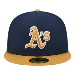 Navy/Khaki Athletics New Era Two-Tone Color Pack 59FIFTY Fitted Hat