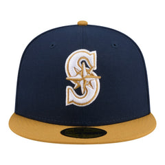 Navy/Khaki Seattle Mariners New Era Two-Tone Color Pack 59FIFTY Fitted Hat