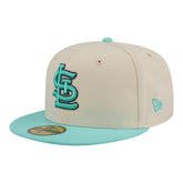Light Beige/Turquoise St. Louis Cardinals New Era Two-Tone Color Pack 59FIFTY Fitted Hat