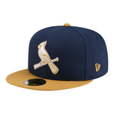 Navy/Khaki St. Louis Cardinals New Era Two-Tone Color Pack 59FIFTY Fitted Hat