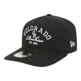 Black Colorado Rockies New Era Stacked 19TWENTY Adjustable Hat