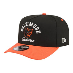 Black/Orange Baltimore Orioles New Era Arched A-Frame 9FIFTY Adjustable Hat